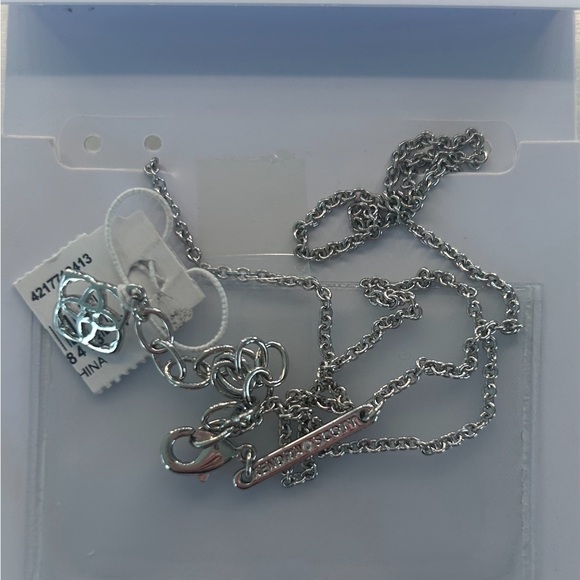 NWT Kendra Scott silver London blue necklace - Picture 2 of 2